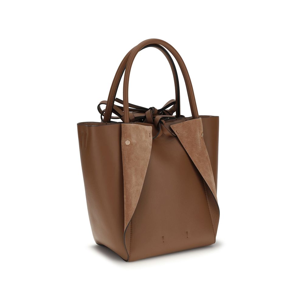 Gabriela Hearst Brown Lambskin Suede Shoulder Bag