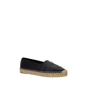 Saint Laurent Black Lambskin Espadrilles