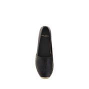 Saint Laurent Black Lambskin Espadrilles