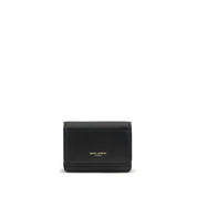 Saint Laurent Black Calf Leather Card Holder