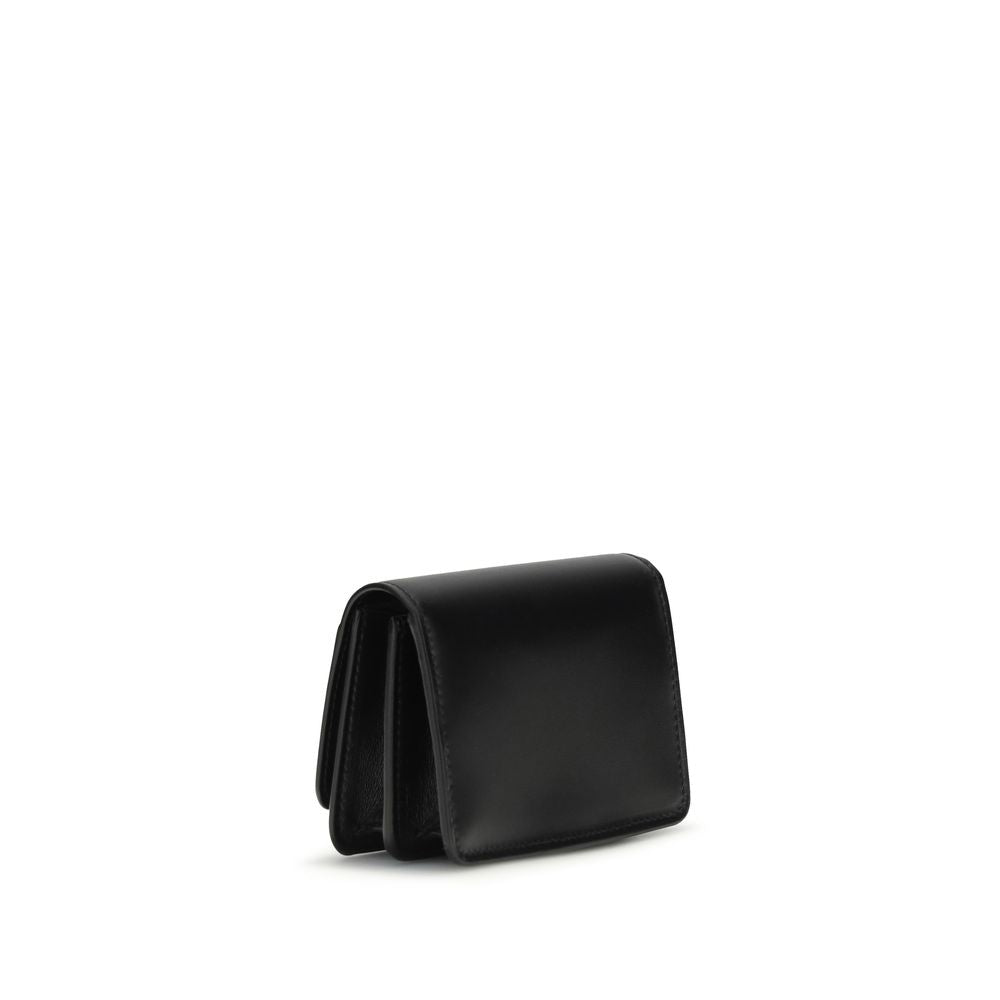 Saint Laurent Black Calf Leather Card Holder