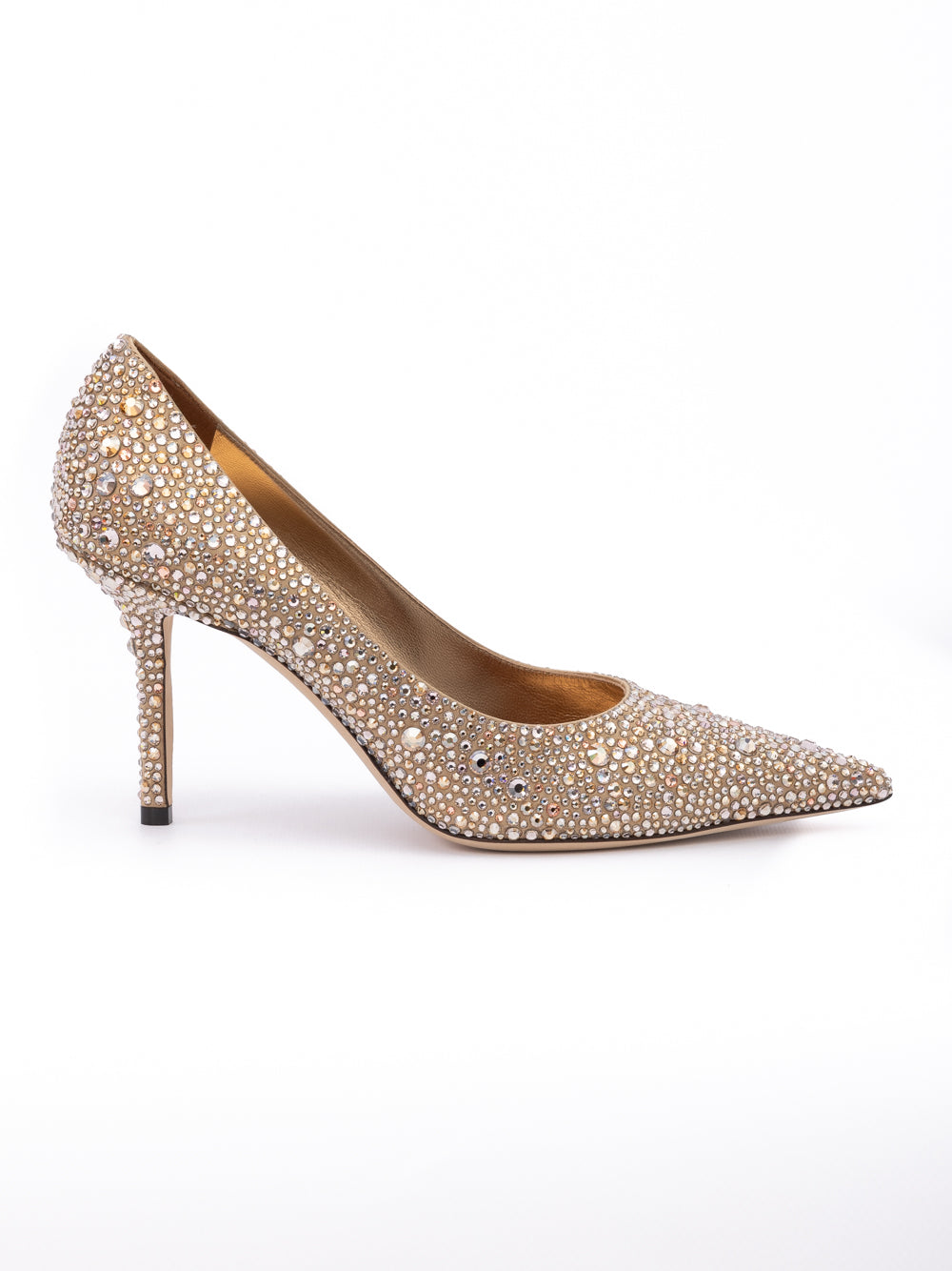 Jimmy Choo Light Bronze Satin/Glitter Love 85 Pumps