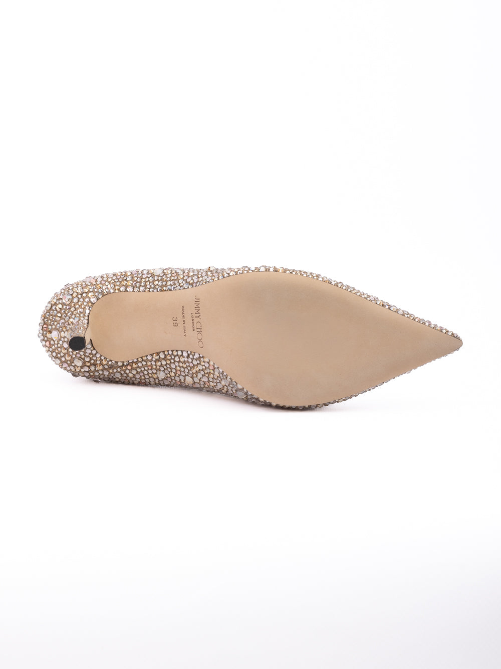 Jimmy Choo Light Bronze Satin/Glitter Love 85 Pumps