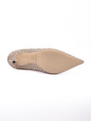 Jimmy Choo Light Bronze Satin/Glitter Love 85 Pumps