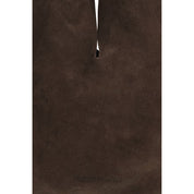 Manebi Brown Suede Shoulder Bag