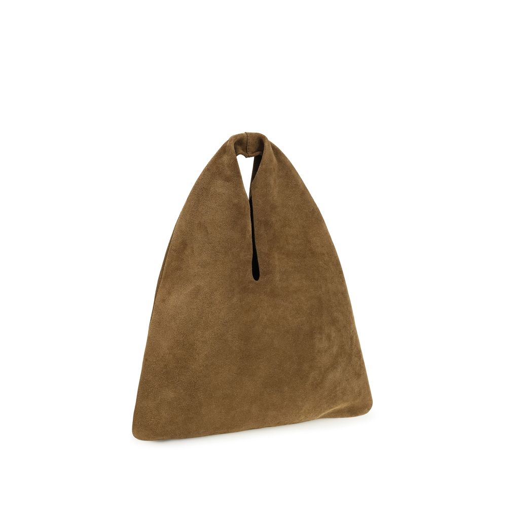 Manebi Brown Calf Leather Shoulder Bag