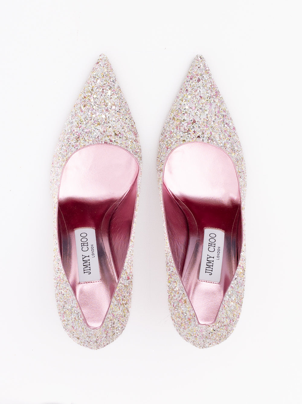 Jimmy Choo Candy Pink Glitter Pumps