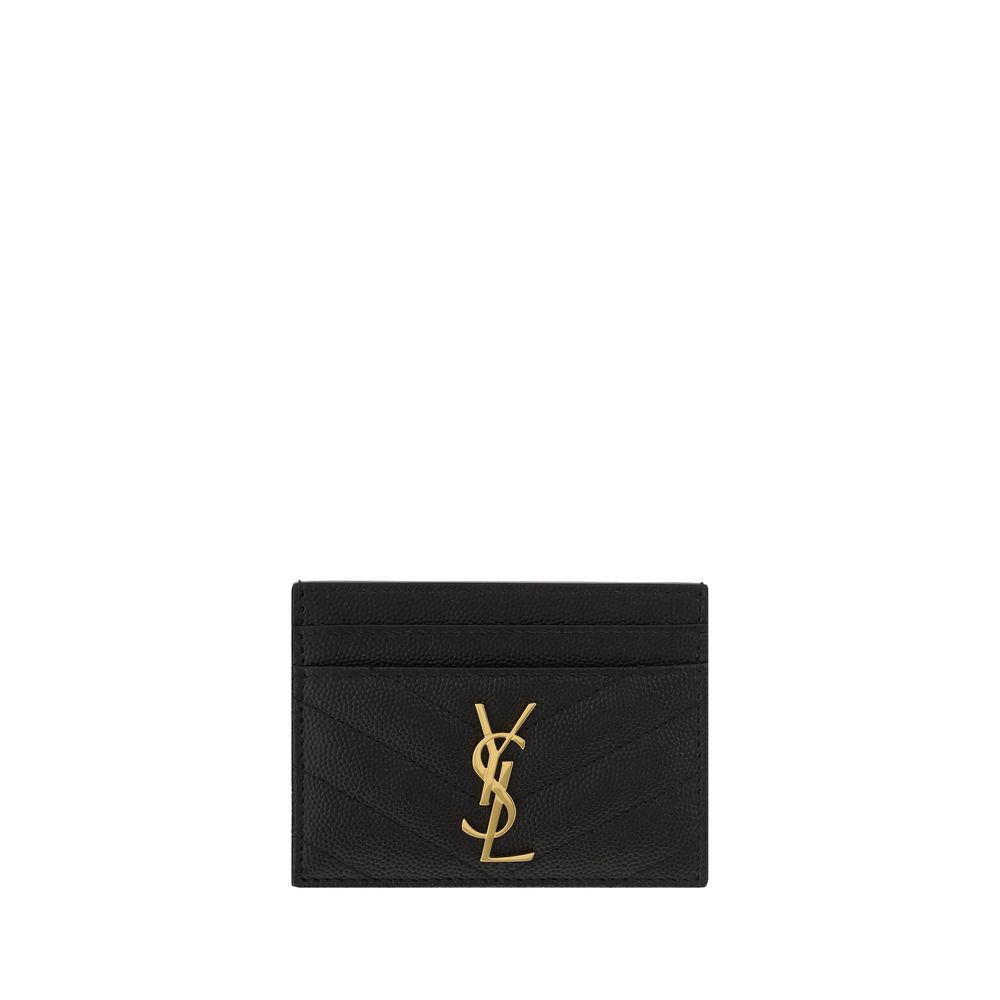 Saint Laurent Black Calf Leather Cardholder