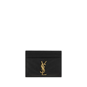 Saint Laurent Black Calf Leather Cardholder