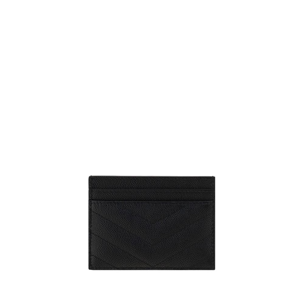 Saint Laurent Black Calf Leather Cardholder