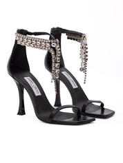 Jimmy Choo Black Leather Sandals