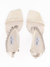 Jimmy Choo White Patent Leather Verity Sandals