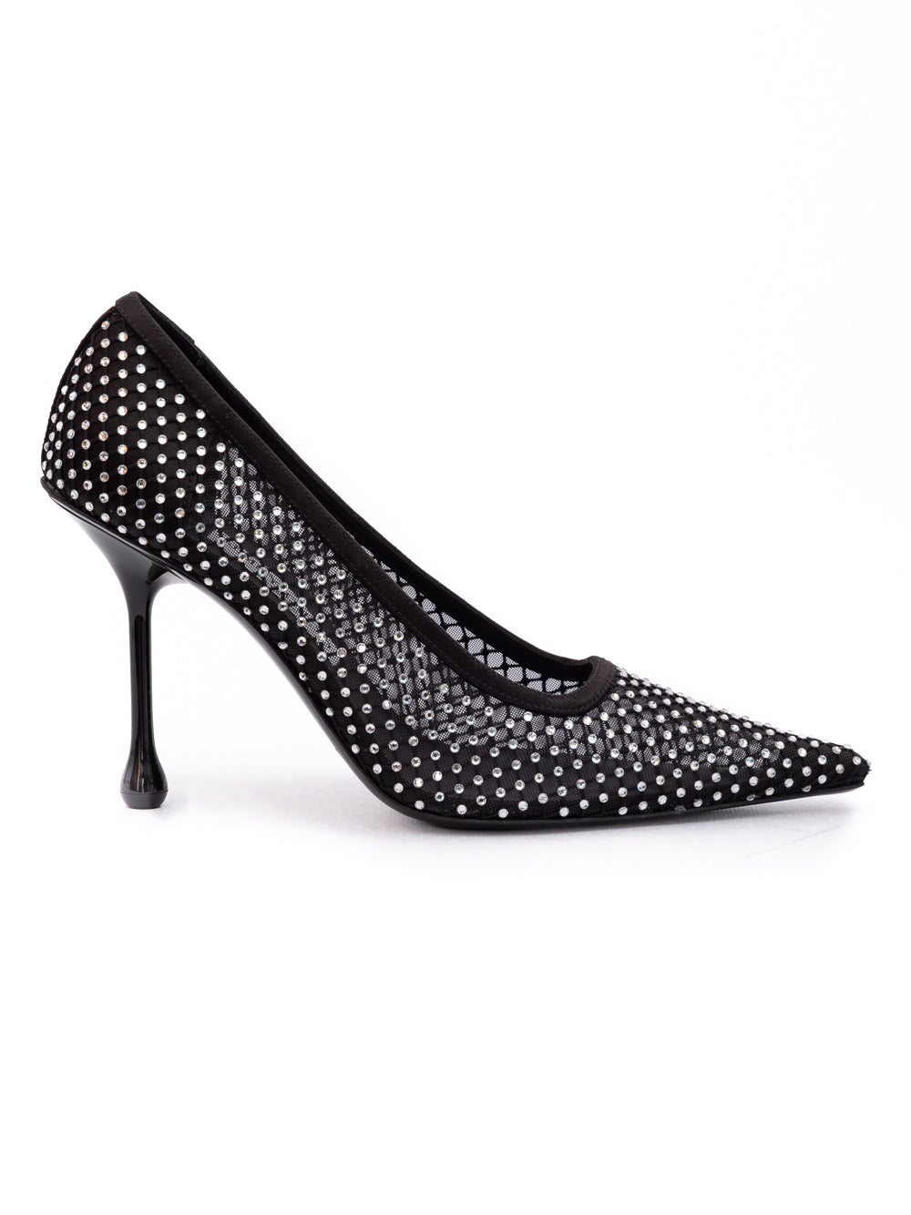 Jimmy Choo Black Mesh Satin Ixia 95 Pumps