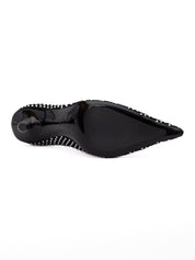 Jimmy Choo Black Mesh Satin Ixia 95 Pumps