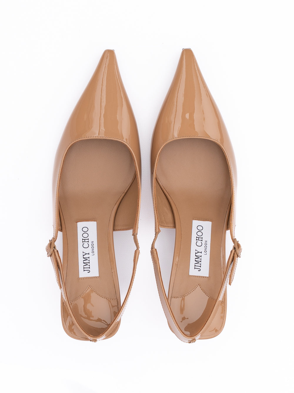 Jimmy Choo Biscuit Patent Leather Slingback Pumps