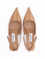 Jimmy Choo Biscuit Patent Leather Slingback Pumps