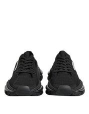 Dolce & Gabbana Black Polyester Low Top Sneakers