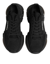 Dolce & Gabbana Black Polyester Low Top Sneakers