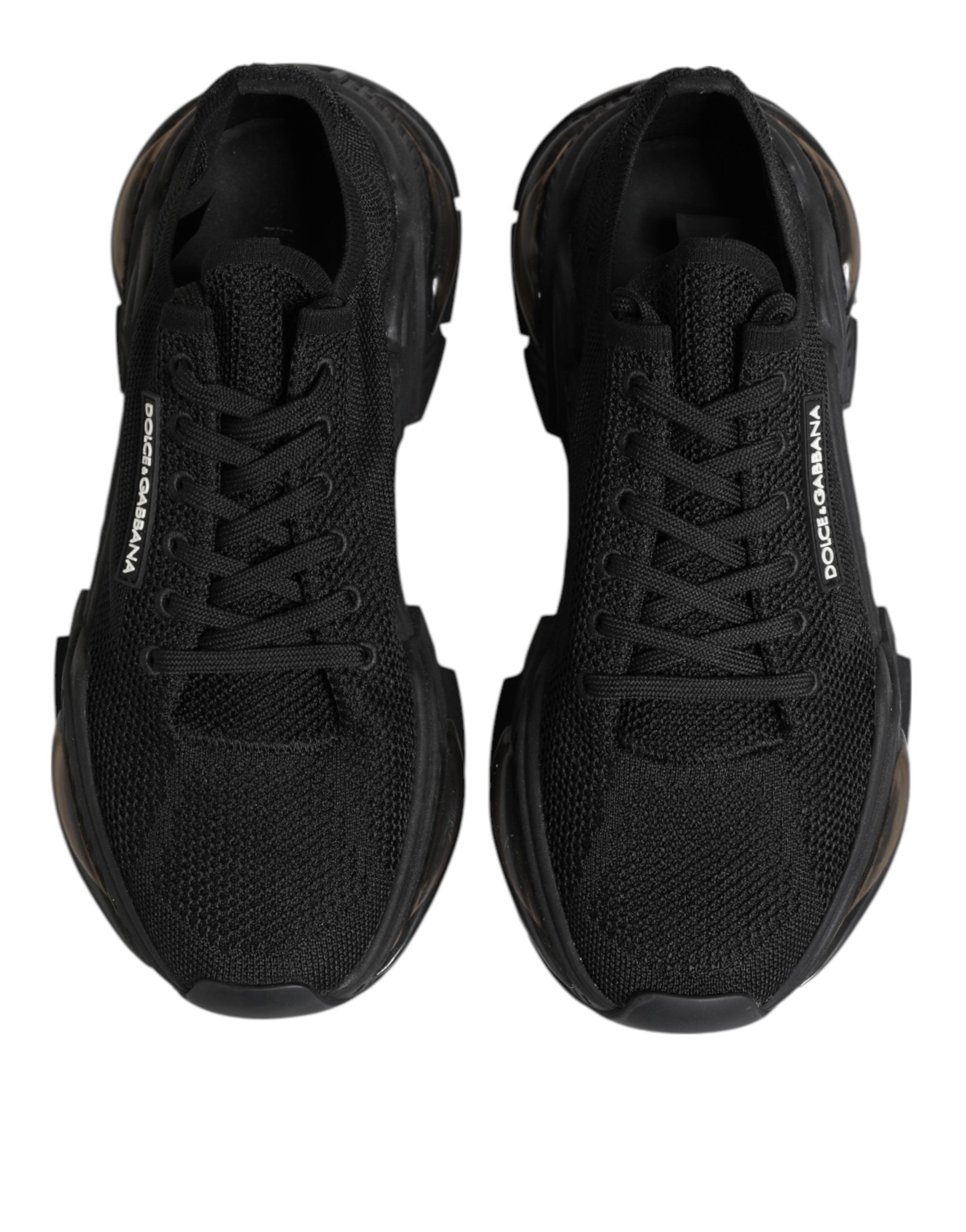 Dolce & Gabbana Black Polyester Low Top Sneakers