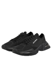 Dolce & Gabbana Black Polyester Low Top Sneakers