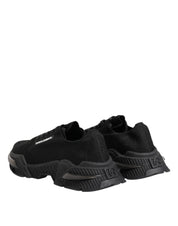 Dolce & Gabbana Black Polyester Low Top Sneakers
