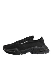 Dolce & Gabbana Black Polyester Low Top Sneakers