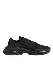 Dolce & Gabbana Black Polyester Low Top Sneakers