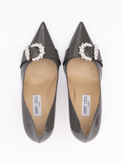 Jimmy Choo Storm Grey Patent Leather Pumps