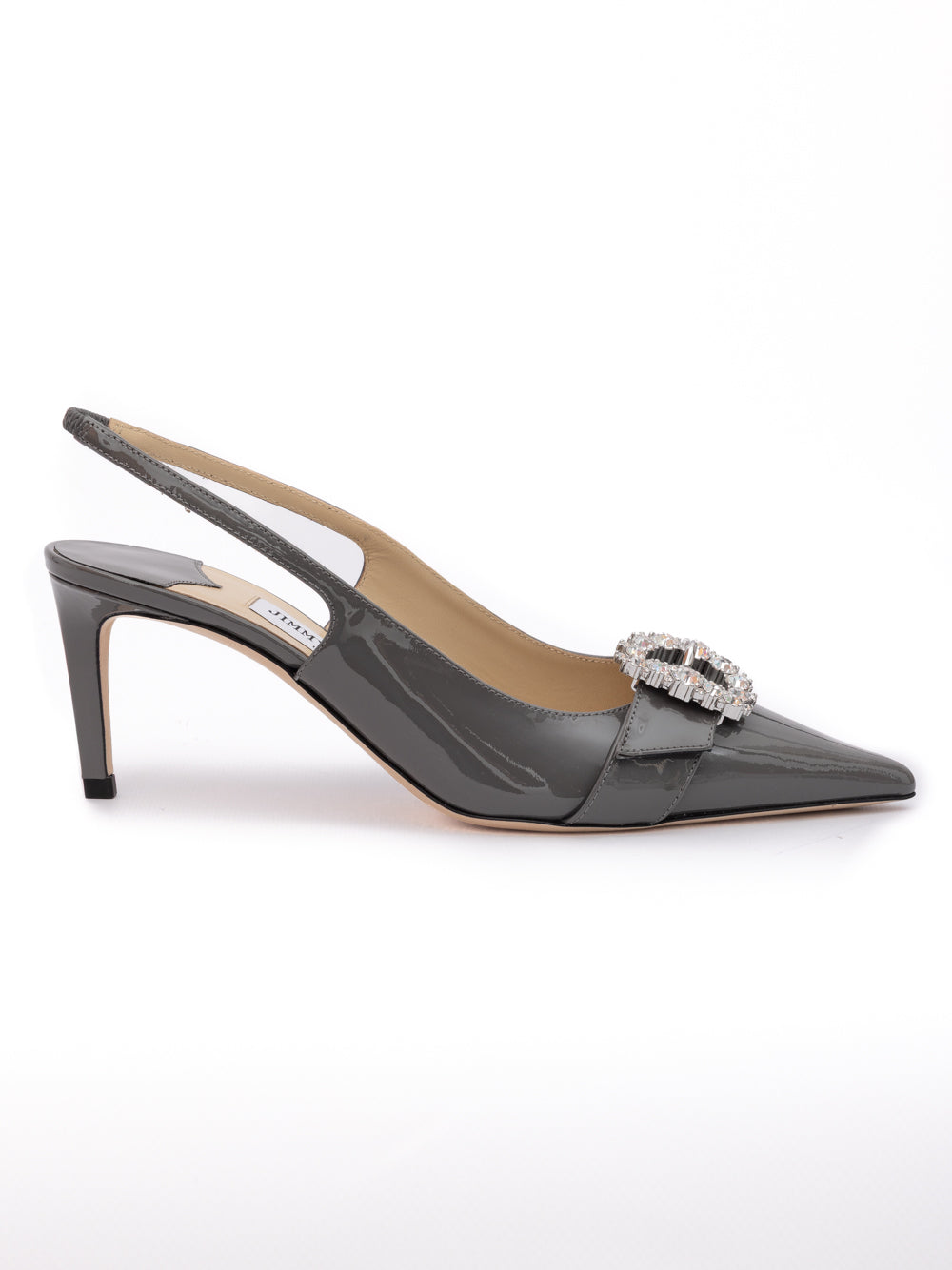 Jimmy Choo Storm Grey Patent Leather Pumps