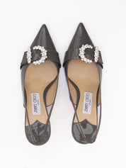 Jimmy Choo Storm Grey Patent Leather Pumps