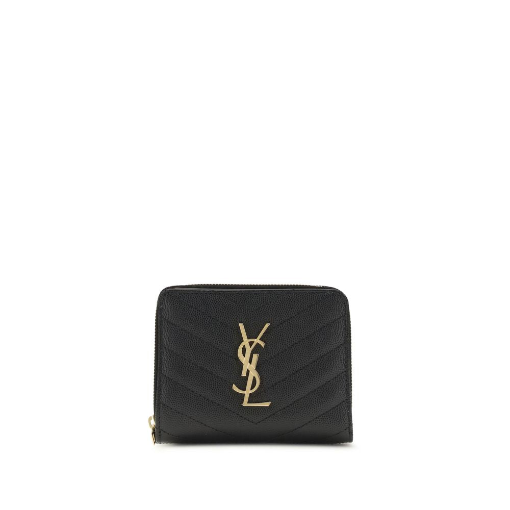Saint Laurent Black Calf Leather Wallet