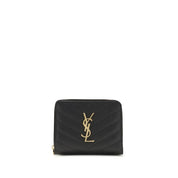Saint Laurent Black Calf Leather Wallet