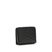 Saint Laurent Black Calf Leather Wallet