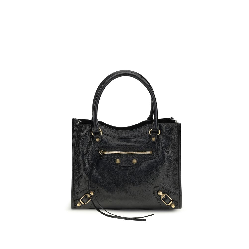 Balenciaga Black Lambskin Mini Tote Bag