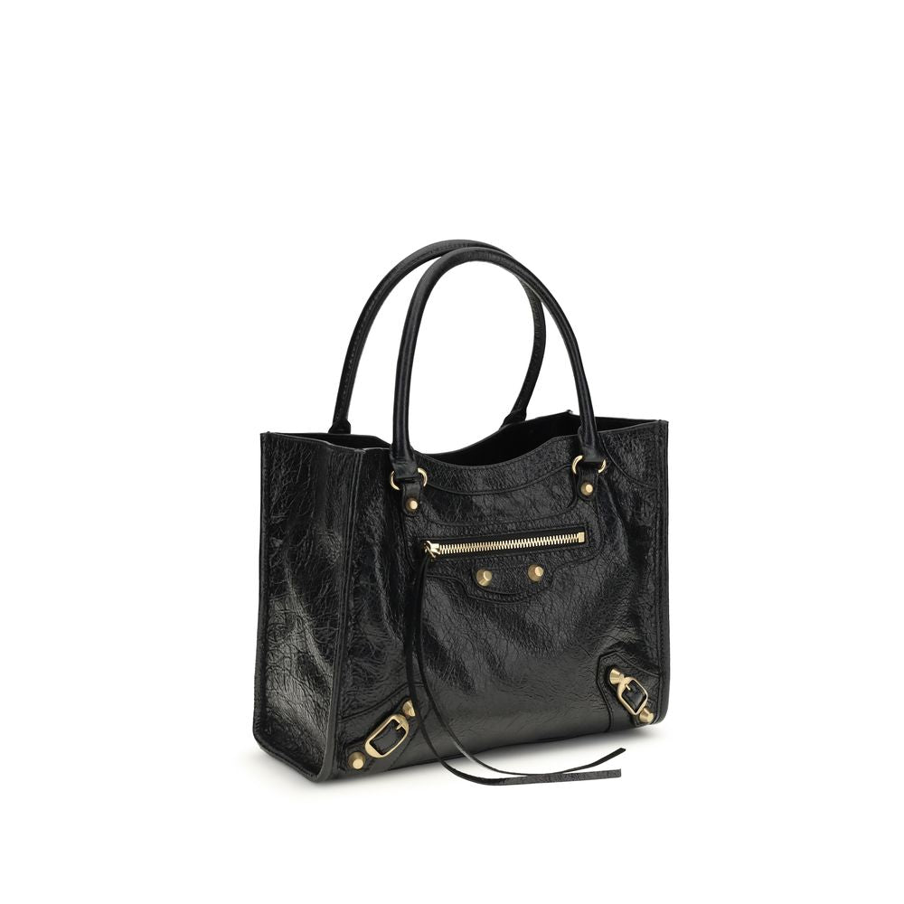 Balenciaga Black Lambskin Mini Tote Bag