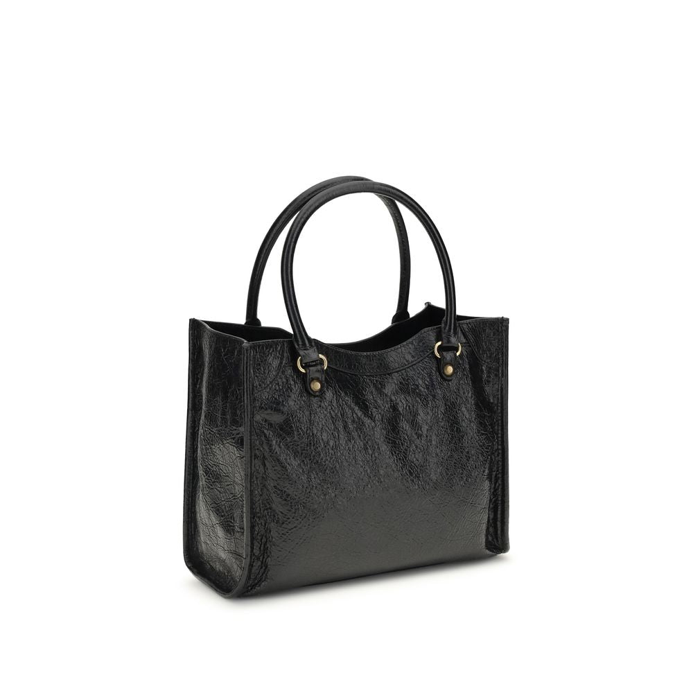 Balenciaga Black Lambskin Mini Tote Bag