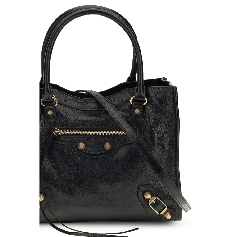 Balenciaga Black Lambskin Mini Tote Bag