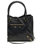 Balenciaga Black Lambskin Mini Tote Bag