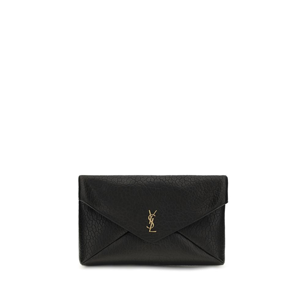 Saint Laurent Black Lambskin Shoulder Bag