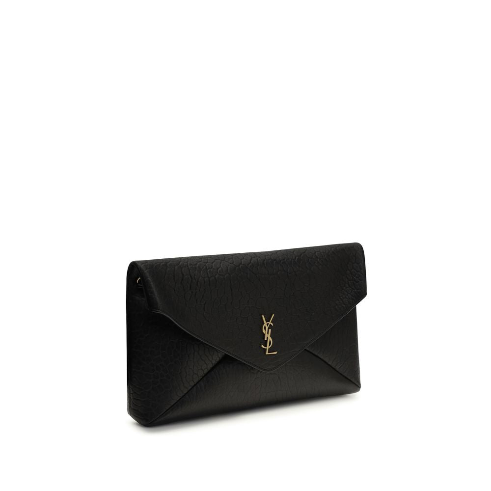 Saint Laurent Black Lambskin Shoulder Bag