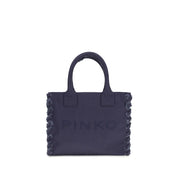PINKO Blue Canvas Shoulder Bag