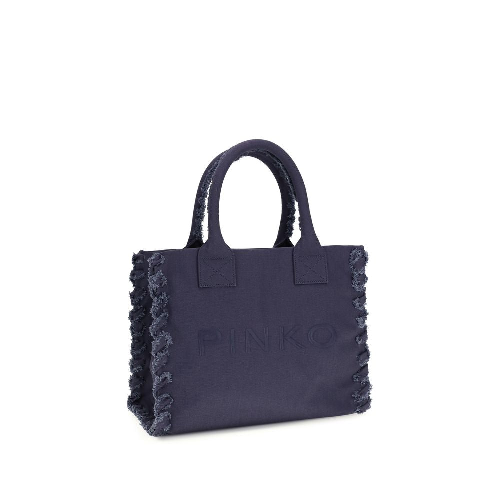 PINKO Blue Canvas Shoulder Bag
