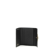 Ferragamo Black Calf Leather Trifold Wallet