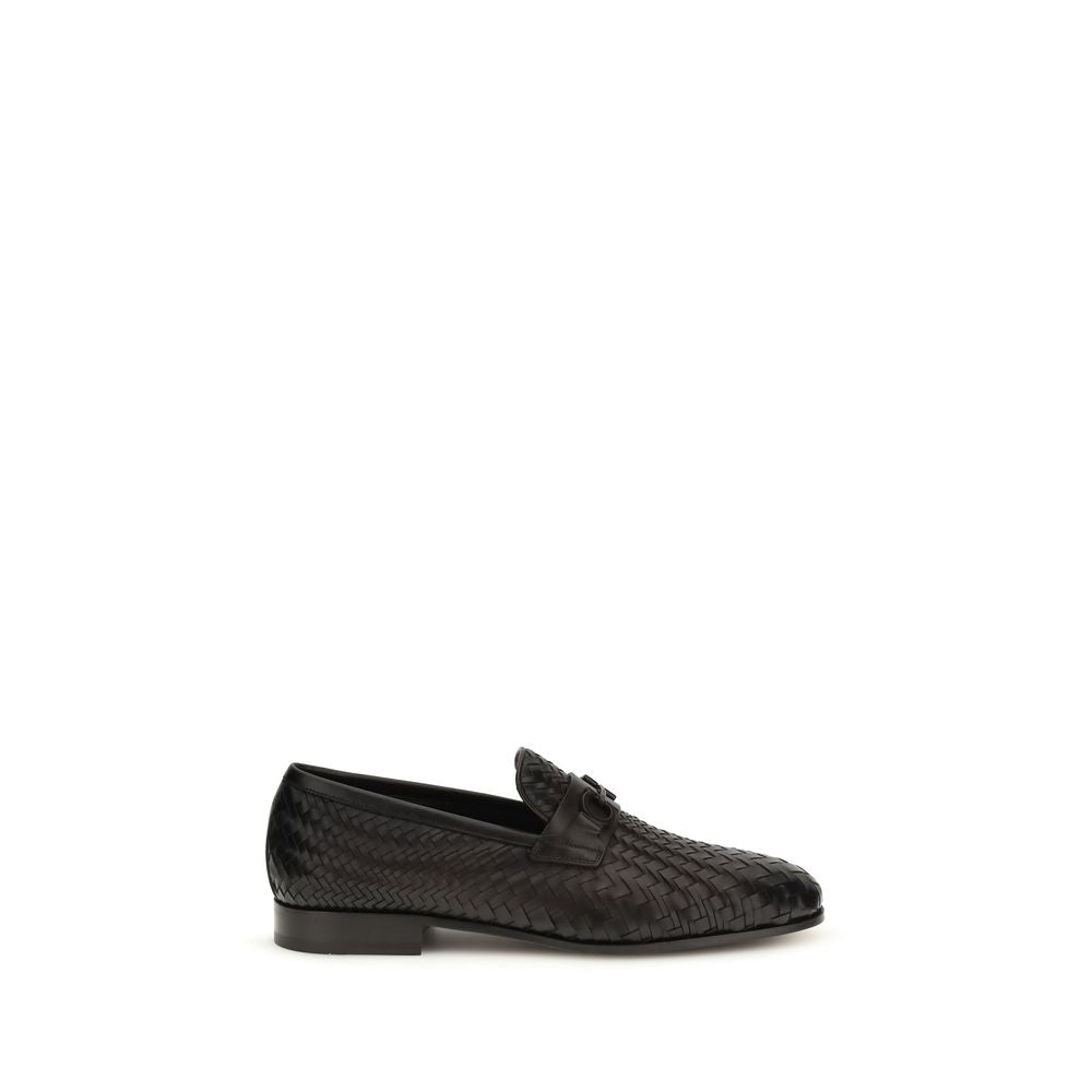 Ferragamo Brown Calf Leather Loafers