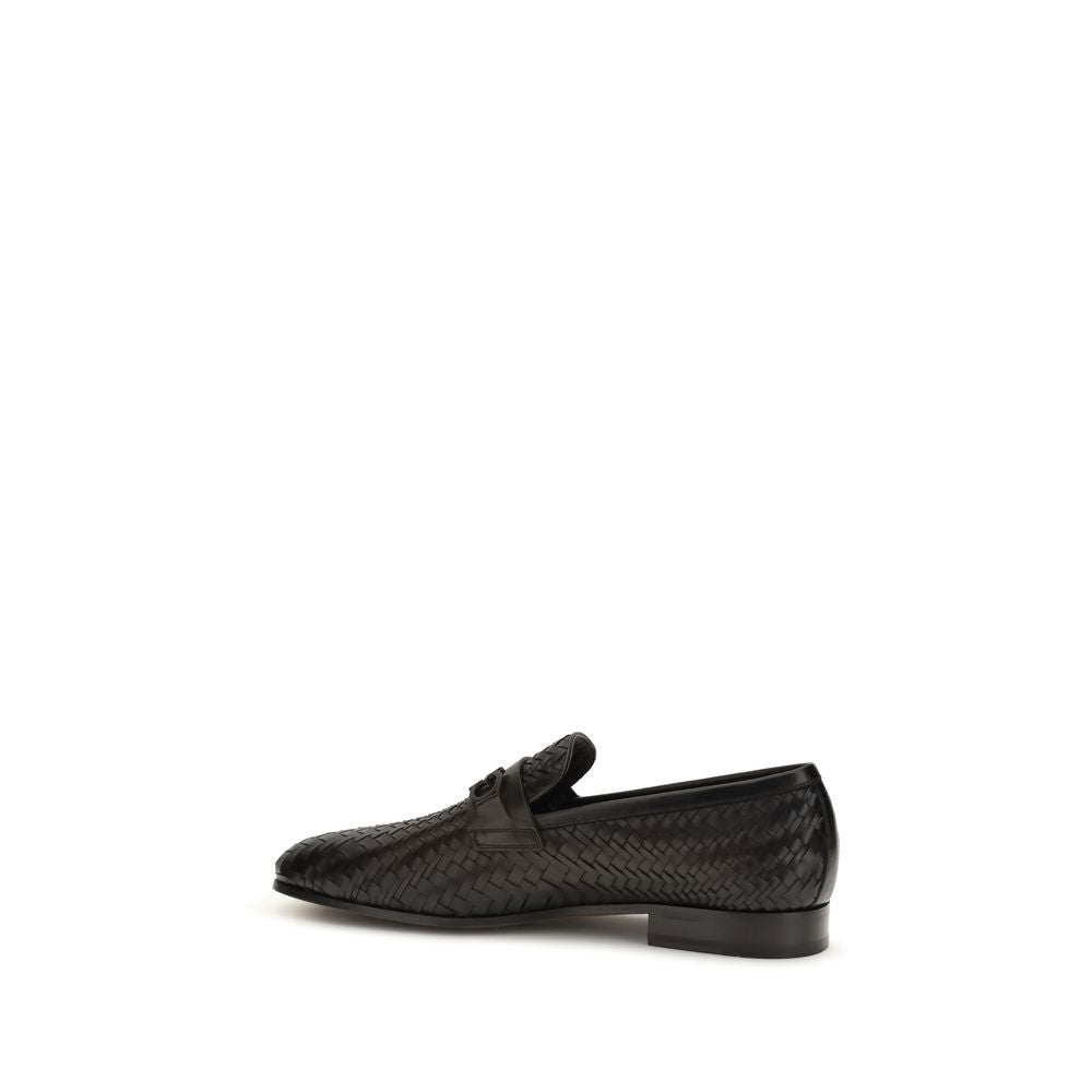Ferragamo Brown Calf Leather Loafers
