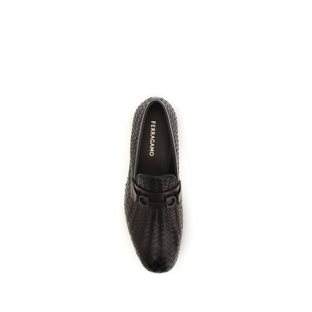 Ferragamo Brown Calf Leather Loafers