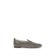 Giorgio Armani Gray Calf Leather Slip-On Loafers