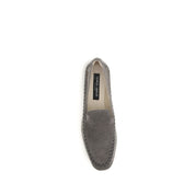 Giorgio Armani Gray Calf Leather Slip-On Loafers