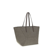 Brunello Cucinelli Brown Nylon Shoulder Bag