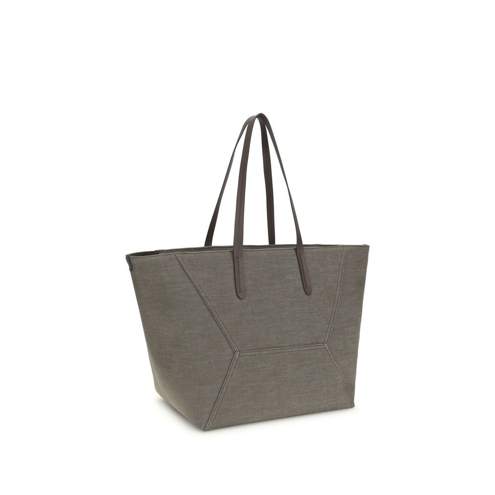 Brunello Cucinelli Brown Nylon Shoulder Bag